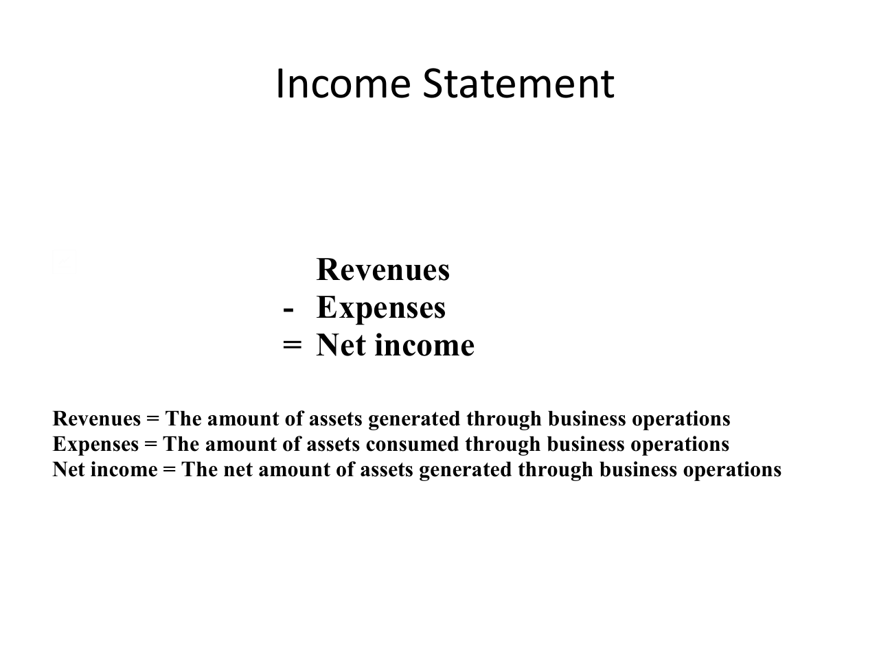 Income statement structure